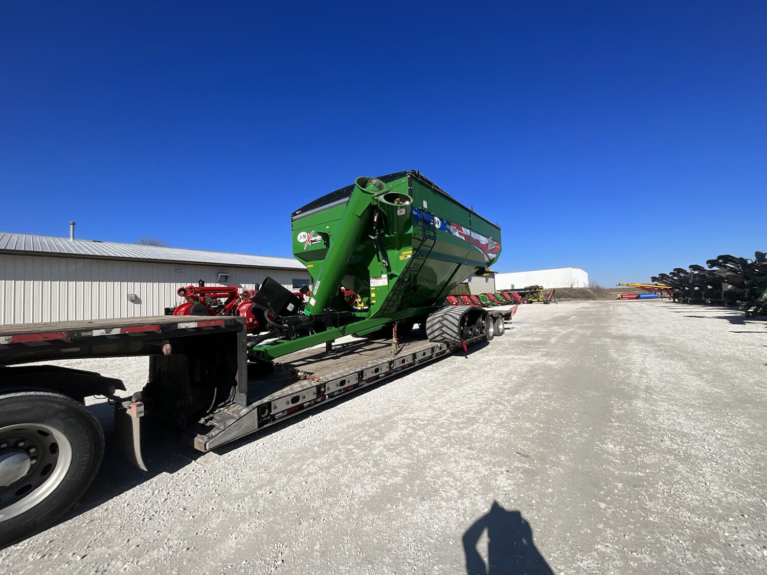 Grain Bin on a trailer
